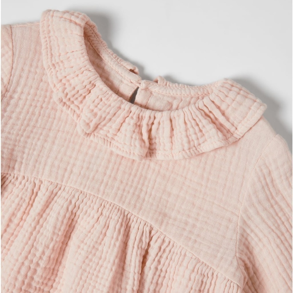 Zara Textured Ruffle Shirt - Picture 3 of 8